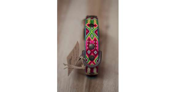 Halsband DWAM Gypsy rosa-grün 2,5cm M