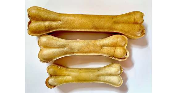 Natürlicher Büffelhautknochen mit Lammfleischfüllung 12cm