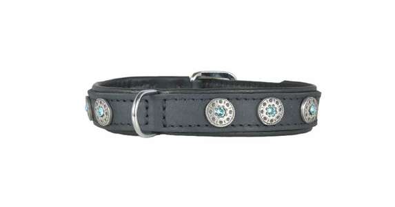 Canadoo Halsband Dubai stone blue 20mm/40cm schwarz